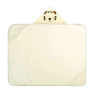 Toalha Com Capuz Bublim Com Forro Fralda E Bordado Tigre