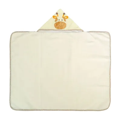 Toalha Com Capuz Bublim Com Forro Fralda E Bordado Girafa