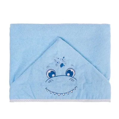 Toalha Com Capuz Bublim Com Forro Fralda E Bordado Dino