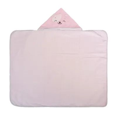 Toalha Com Capuz Bublim Com Forro Fralda E Bordado Gata