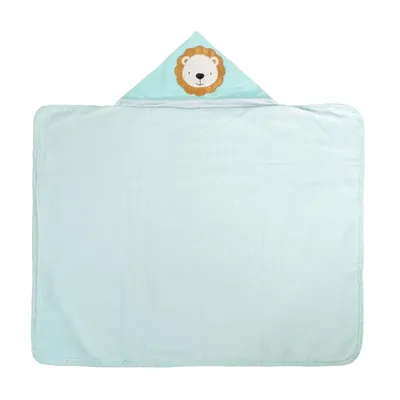 Toalha Com Capuz Bublim Com Forro Fralda E Bordado Leão