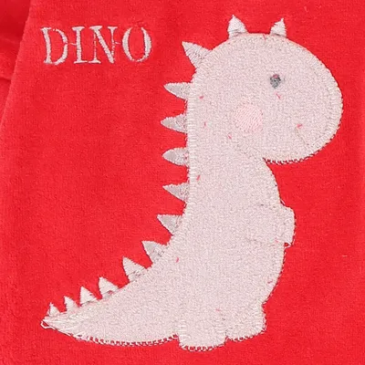 Macacão Longo Bebê Bamboole Plush Bordado Dinossauro