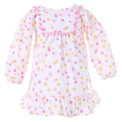 Vestido Bebê Din Don Estampa E Aplique de Pompom Vestido Bebê Din Don Estampa E Aplique de Pompom
