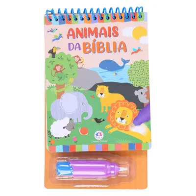 Livro Colorindo Com Água Ciranda Cultural Animais da Bíblia Livro Colorindo Com Água Ciranda Cultural Animais da Bíblia
