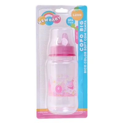 Copo New Baby Bico Color Soft Com Tampa 320ml Copo New Baby Bico Color Soft Com Tampa 320ml