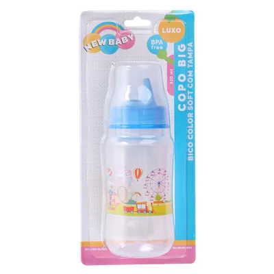 Copo New Baby Bico Color Soft Com Tampa 320ml Copo New Baby Bico Color Soft Com Tampa 320ml