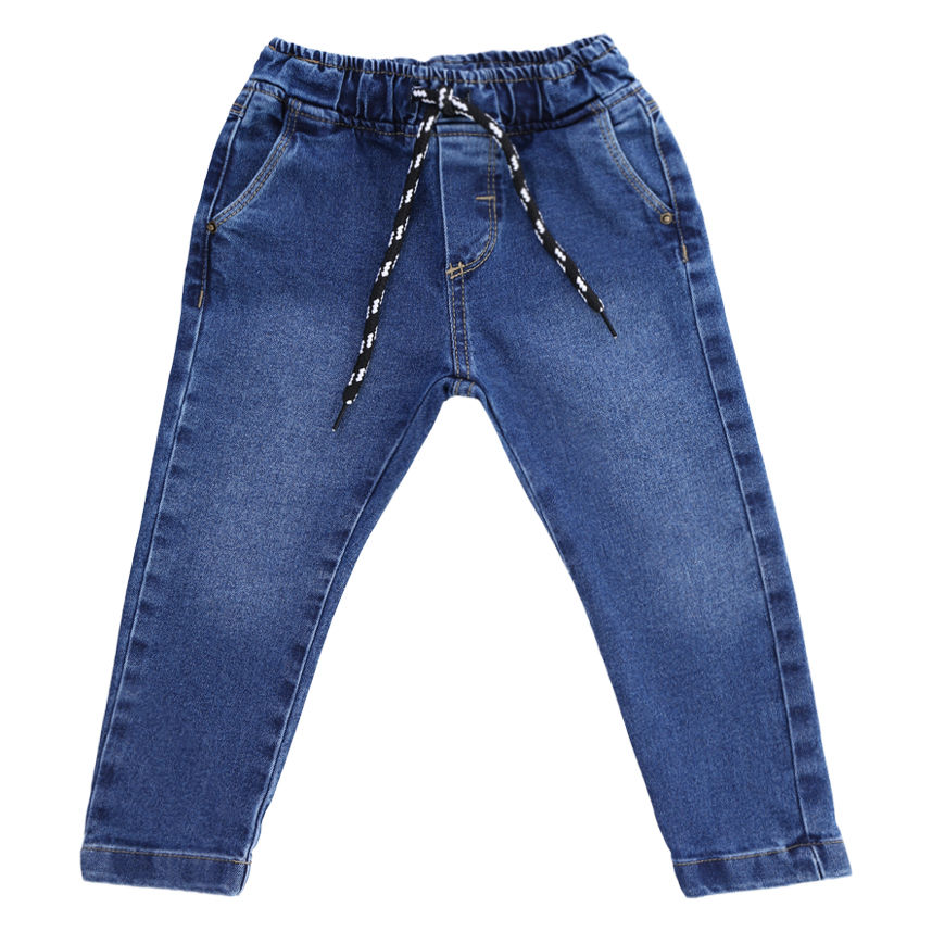Jeans Feminina CalÇa Jeans Masculina Com Elastico No CÃ³s Calça