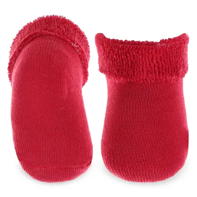 Meia Bebê Winston Atoalhada Com Punho Dobrado