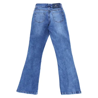 Calça Jeans Juvenil Frommer Flare Com Recorte Frontal