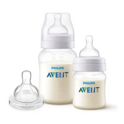 Kit Mamadeira Avent Anti-Colic 125ml 260ml E Bico - 3 Peças