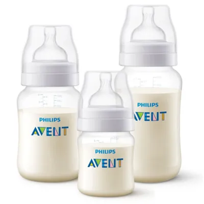 Kit Mamadeira Avent Clássica 125ml 260ml 360ml - 3 Peças