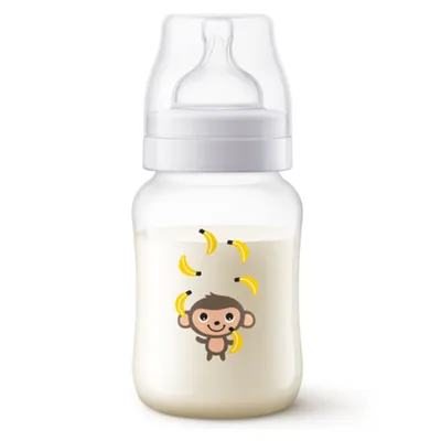 Mamadeira Avent Clássica Anti-Colic Macaco 260ml Mamadeira Avent Clássica Anti-Colic Macaco 260ml