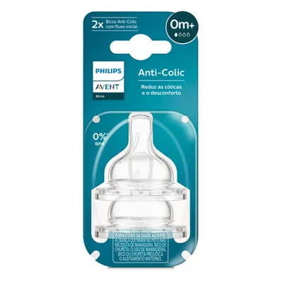 Kit Bico Mamadeira Avent Anti-Colic N.01 - 2 Peças