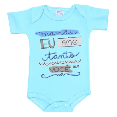Kit Body Manga Curta Bebê Mub Estampa Família - 3 Peças Kit Body Manga Curta Bebê Mub Estampa Família - 3 Peças