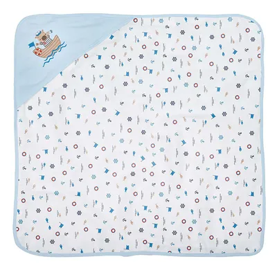 Toalha Com Capuz Bublim Incomfral Plush E Forro Marinheiro