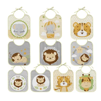 Kit Babador Bublim Incomfral Felpudo Floresta - 3 Peças Kit Babador Bublim Incomfral Felpudo Floresta - 3 Peças