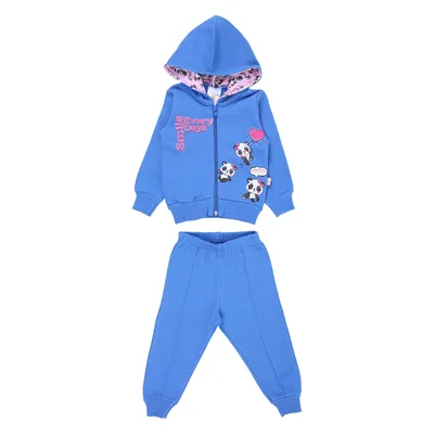 Conjunto Bebê Solinho Menina Moletom Com Capuz Estampado