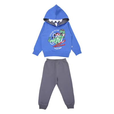 Conjunto Infantil Solinho Menino Moletom Capuz Dinossauro