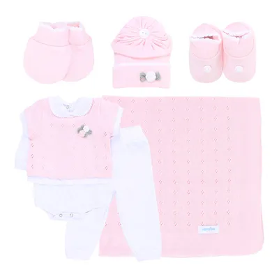 Saída De Maternidade Sanches Menina Em Acrílico - 7 Peças