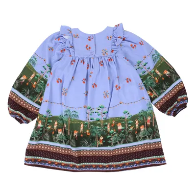 Vestido Infantil Kookabu Manga Longa Com Estampa E Babado Vestido Infantil Kookabu Manga Longa Com Estampa E Babado