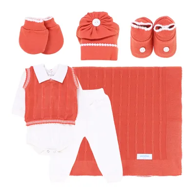 Saída De Maternidade Sanches Menino Em Acrílico - 7 Peças