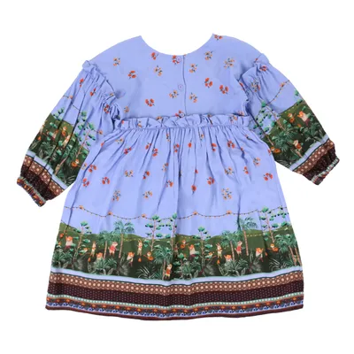 Vestido Infantil Kookabu Manga Longa Estampado Com Babados Vestido Infantil Kookabu Manga Longa Estampado Com Babados