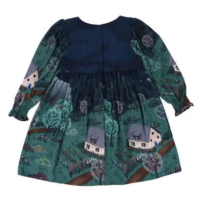 Vestido Infantil Kookabu Manga Longa Com Lastex Estampado Vestido Infantil Kookabu Manga Longa Com Lastex Estampado
