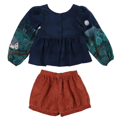 Conjunto Infantil Kookabu Com Bata Estampada