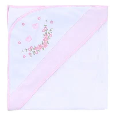 Toalha Com Capuz Art Bebê Com Forro Borboletas