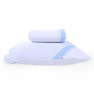 Jogo Lençol Berço Americano Art Bebê Elefante - 2 Peças Jogo Lençol Berço Americano Art Bebê Elefante - 2 Peças