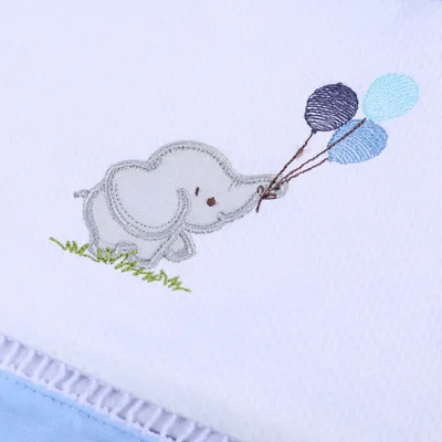 Jogo Lençol Berço Americano Art Bebê Elefante - 2 Peças Jogo Lençol Berço Americano Art Bebê Elefante - 2 Peças