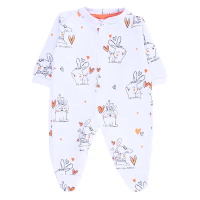 Macacão Longo Bebê Klub Kids Suedine Estampado