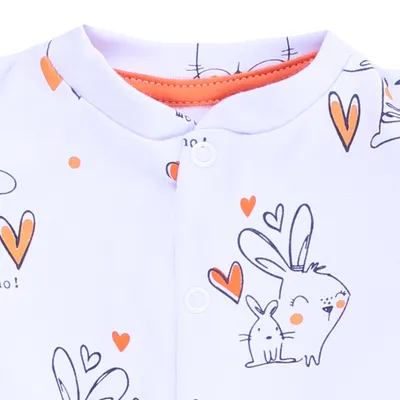 Macacão Longo Bebê Klub Kids Suedine Estampado