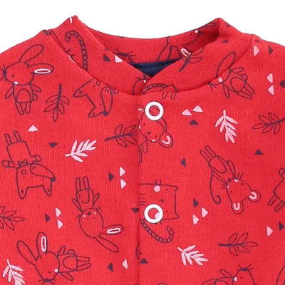 Macacão Longo Bebê Klub Kids Suedine Estampado