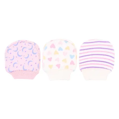 Kit Luva Bebê Pimpolho Tricô Estampada - 3 Peças Kit Luva Bebê Pimpolho Tricô Estampada - 3 Peças