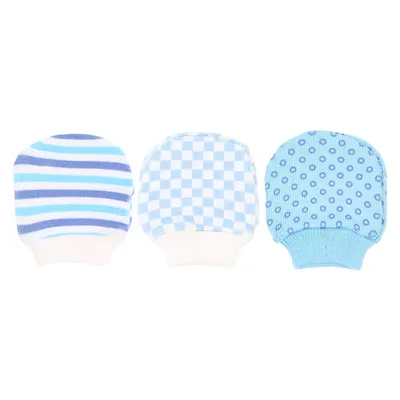 Kit Luva Bebê Pimpolho Tricô Estampada - 3 Peças Kit Luva Bebê Pimpolho Tricô Estampada - 3 Peças