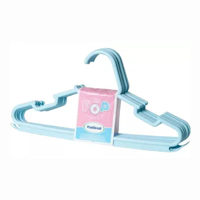 Kit Cabide Infantil Plastibrasil Pop Perolado - 5 Peças Kit Cabide Infantil Plastibrasil Pop Perolado - 5 Peças