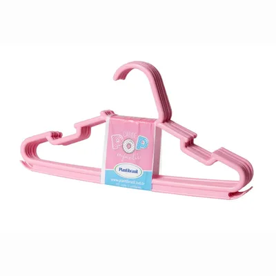 Kit Cabide Infantil Plastibrasil Pop Perolado - 5 Peças Kit Cabide Infantil Plastibrasil Pop Perolado - 5 Peças