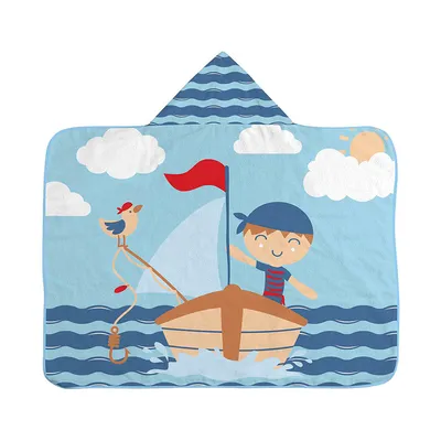 Toalha Com Capuz Bublim Incomfral Estampa Marujo Toalha Com Capuz Bublim Incomfral Estampa Marujo