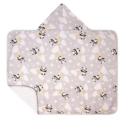 Toalha Com Capuz Incomfral Bublim Forro De Fralda Panda