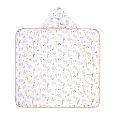 Toalha Com Capuz Incomfral Bublim Soft Estampa Girafa Toalha Com Capuz Incomfral Bublim Soft Estampa Girafa