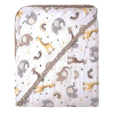 Toalha Com Capuz Incomfral Bublim Soft Estampa Girafa Toalha Com Capuz Incomfral Bublim Soft Estampa Girafa