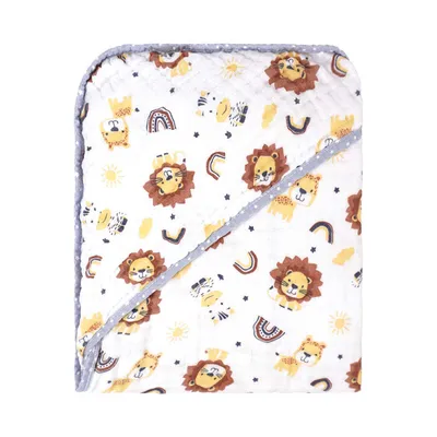 Toalha Com Capuz Incomfral Bublim Soft Estampa Leão Toalha Com Capuz Incomfral Bublim Soft Estampa Leão