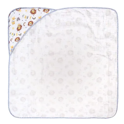 Toalha Com Capuz Incomfral Bublim Soft Estampa Leão Toalha Com Capuz Incomfral Bublim Soft Estampa Leão