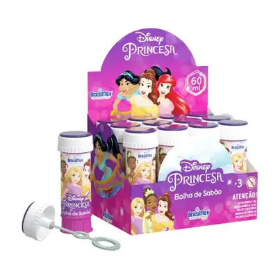 Bolha De Sabão Brasilflex Princesas 60ml - 12 Unidades Bolha De Sabão Brasilflex Princesas 60ml - 12 Unidades