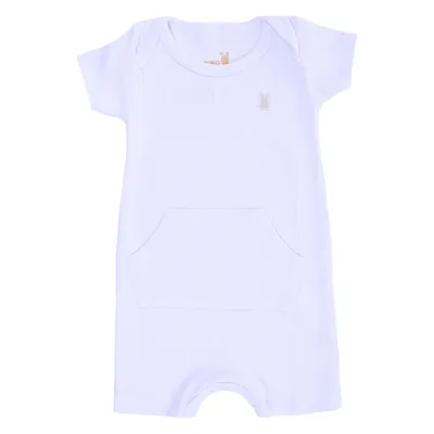 Macacão Curto Bebê Timeless Suedine Canelado