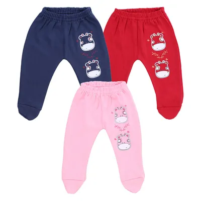 Kit Mijão Prematuro Petutinha Com Pé Estampado - 3 Peças