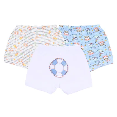 Kit Short Bebê Presente De Anjo Cotton Praia - 3 Peças Kit Short Bebê Presente De Anjo Cotton Praia - 3 Peças