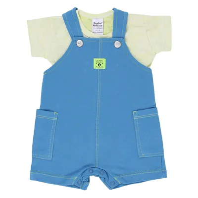 Jardineira Bebê Sonho Mágico Moletom Com Camiseta Jardineira Bebê Sonho Mágico Moletom Com Camiseta