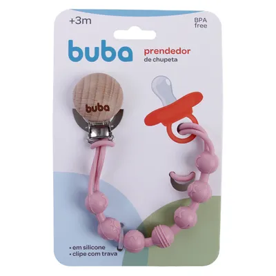 Prendedor De Chupeta Buba Silicone Bolinhas